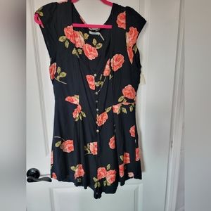 Rose floral Kimchi Blue romper
